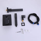 Wall-Mounted Bathtub Faucet with Hand Shower and Minimalist Control Panel