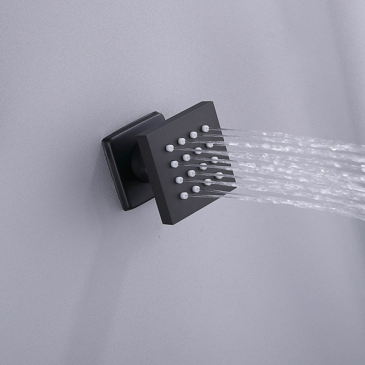 Shower System with 4 Body Jets and Rain Shower Head
