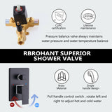 Wall Mount Shower System with Tub Spout and Hand Shower RB1018