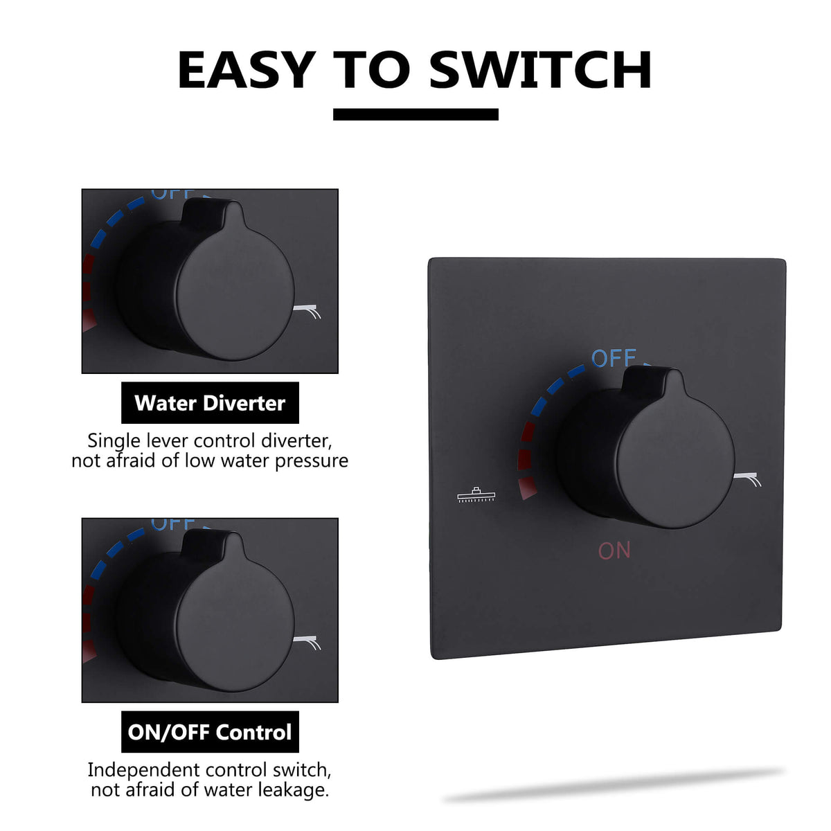 Ceiling-Mounted Shower System with Rainfall Shower Head and Handheld Shower