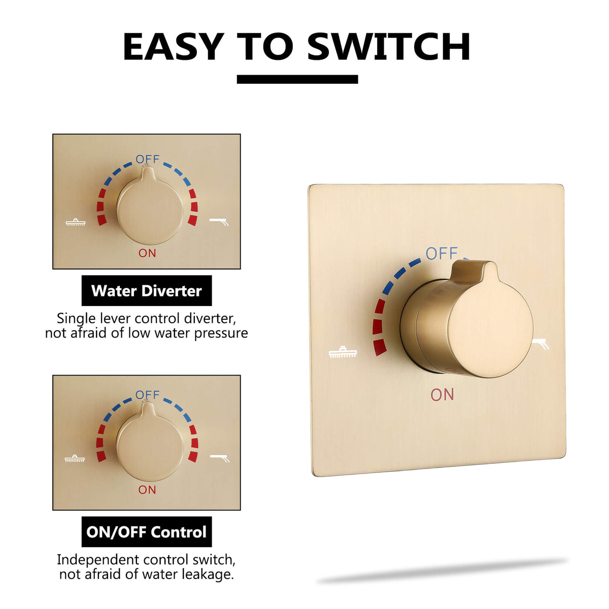 Ceiling-Mounted Single Handle Rain Shower Set