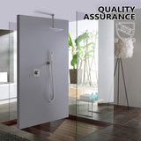 Concealed Ceiling-Mounted Single Handle Brushed Nickel Shower Faucet Set