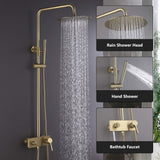 3-Function Exposed Tub Shower System with 3-Mode Hand Shower