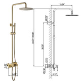 3-Function Exposed Tub Shower System with 3-Mode Hand Shower