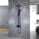 3-Function Shower Faucet Brass Exposed Shower System Matte Black RB1041