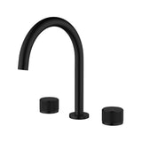 Widespread Gooseneck Faucet with Minimalist Cylinder Handles