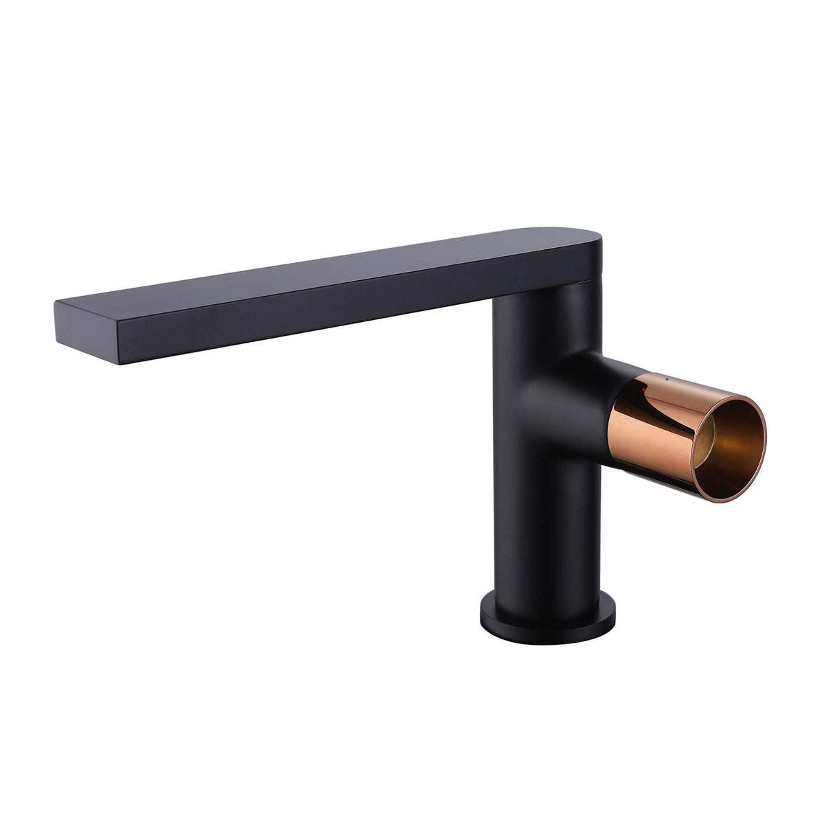 Extended Straight Spout Faucet with Minimalist Handle
