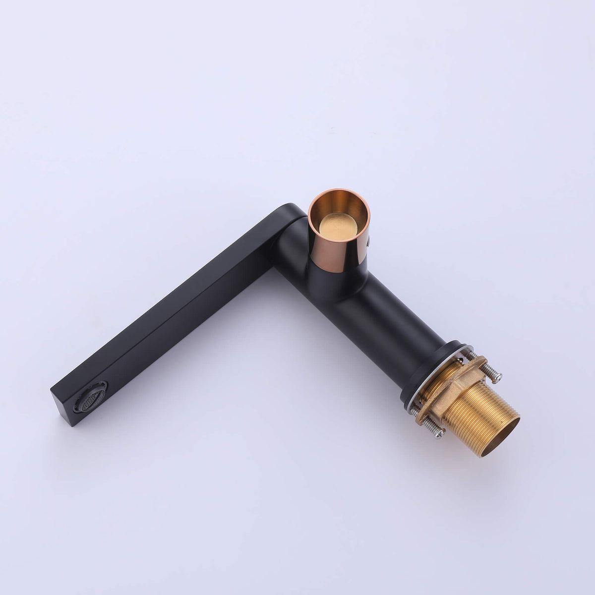 Extended Straight Spout Faucet with Minimalist Handle