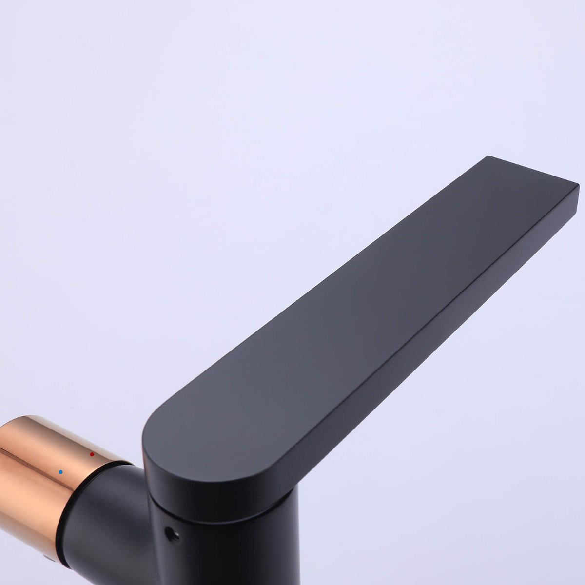 Extended Straight Spout Faucet with Minimalist Handle