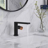 Extended Straight Spout Faucet with Minimalist Handle