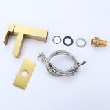 Matte Black Waterfall Bathroom Faucet with Deck Plate