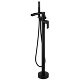Freestanding Bathtub Faucet with Handheld Shower Floor Mounted Tub Filler Mixer