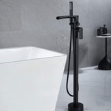 Freestanding Bathtub Faucet with Handheld Shower Floor Mounted Tub Filler Mixer