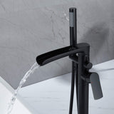 Freestanding Bathtub Faucet with Handheld Shower Floor Mounted Tub Filler Mixer