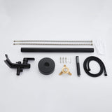 Freestanding Bathtub Faucet with Handheld Shower Floor Mounted Tub Filler Mixer