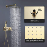 Concealed Installation Brushed Gold Modern Shower System RB1085