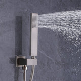 Rainfall Thermostatic Shower System with 3 PCS Body Jets Brushed Gold RB1111