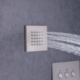 Thermostatic Shower System with 3 Body Jets and Button Control