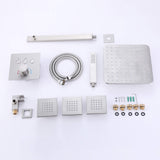 Thermostatic Shower System with 3 Body Jets and Button Control