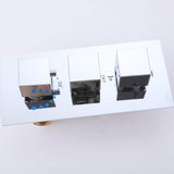 Thermostatic Rain Shower System with 3 Body Jets & Handheld