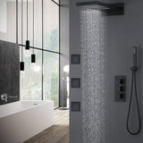 Thermostatic Rain Shower System with 3 Body Jets & Handheld