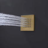 Brushed Nickel Thermostatic Shower System with 3 Body Jets Spray