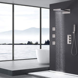 Wall Mount 3 Handle Thermostatic Shower System with 3 Body Jets RB1118