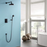 Wall Mount Industrial Style Shower System 2-Function Brushed Gold RB1148