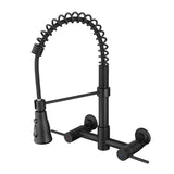 Commercial Pull Down Kitchen Faucet with Spring Spout for Deep Sink Utility