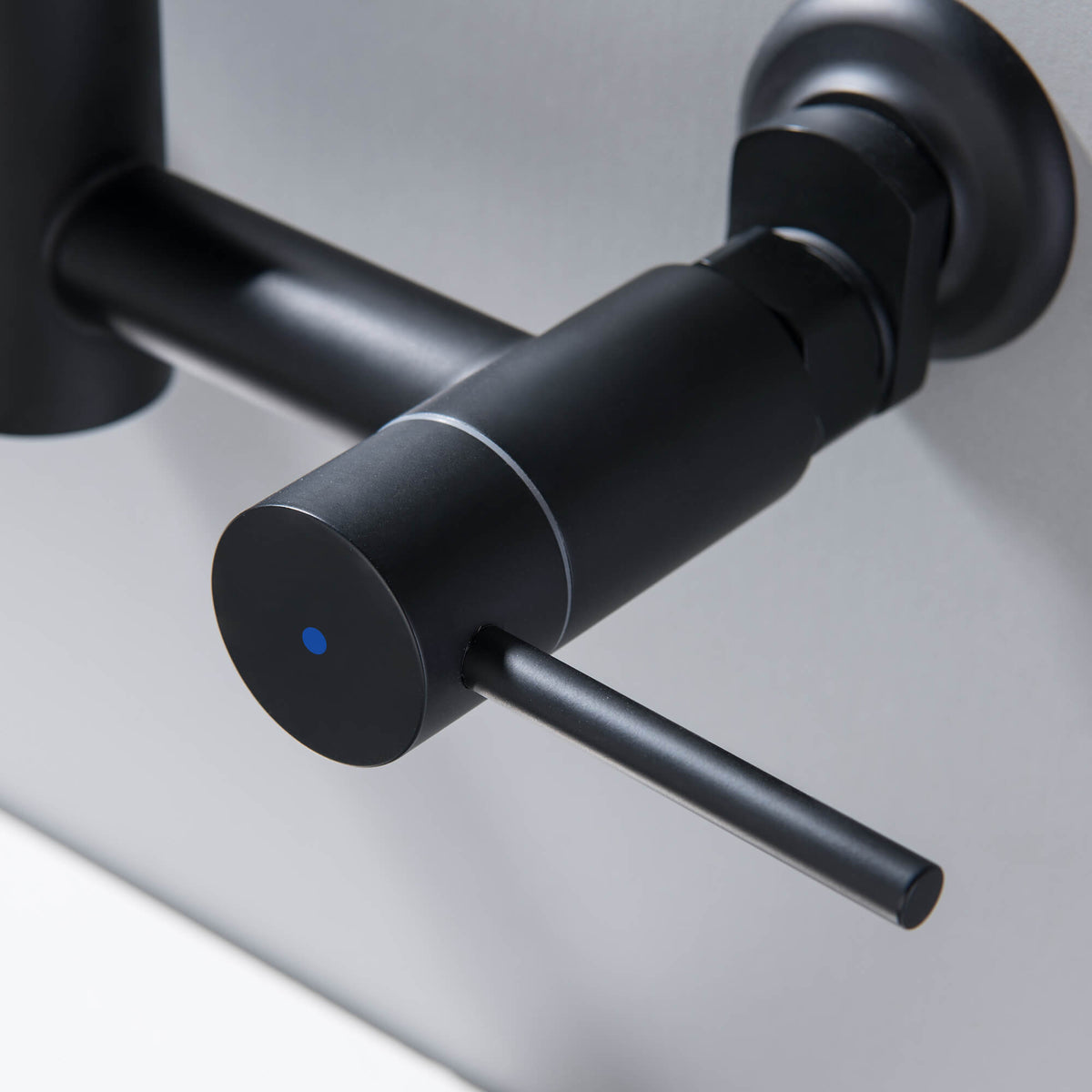 Wall-Mounted Kitchen Faucet with Pull-Down Sprayer 3 Modes 360° Swivel