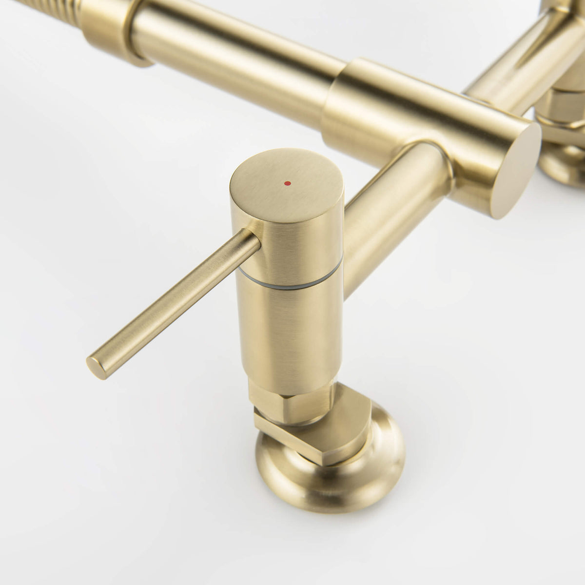 Wall-Mounted Kitchen Faucet with Pull-Down Sprayer 3 Modes 360° Swivel