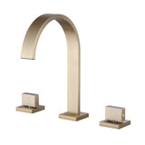 Arc Spout Faucet Set with Square Dual Handles