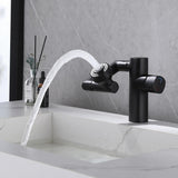 Single Handle Bathroom Sink Faucet with Sprayer Modern Basin Vanity Tap Matte Black RB1197