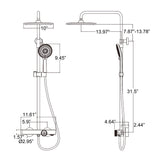 Thermostatic Shower System with Tub Spout & Handheld Combo