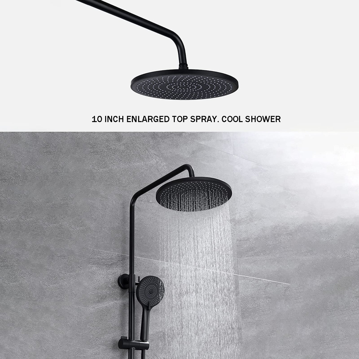 Thermostatic Shower System with Tub Spout & Handheld Combo