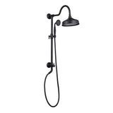 8-inch Dual Rain Shower Head with Slide Bar Matte Black (Valve Not Included) RB1208