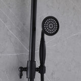 Dual Rain Shower Head with Slide Bar Matte Black (Valve Not Included)