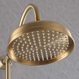 2-Spray Round Rain Shower Head with Hand Shower Brushed Gold (Valve Not Included) RB1209