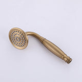 2-Spray Round Rain Shower Head with Hand Shower Brushed Gold (Valve Not Included)
