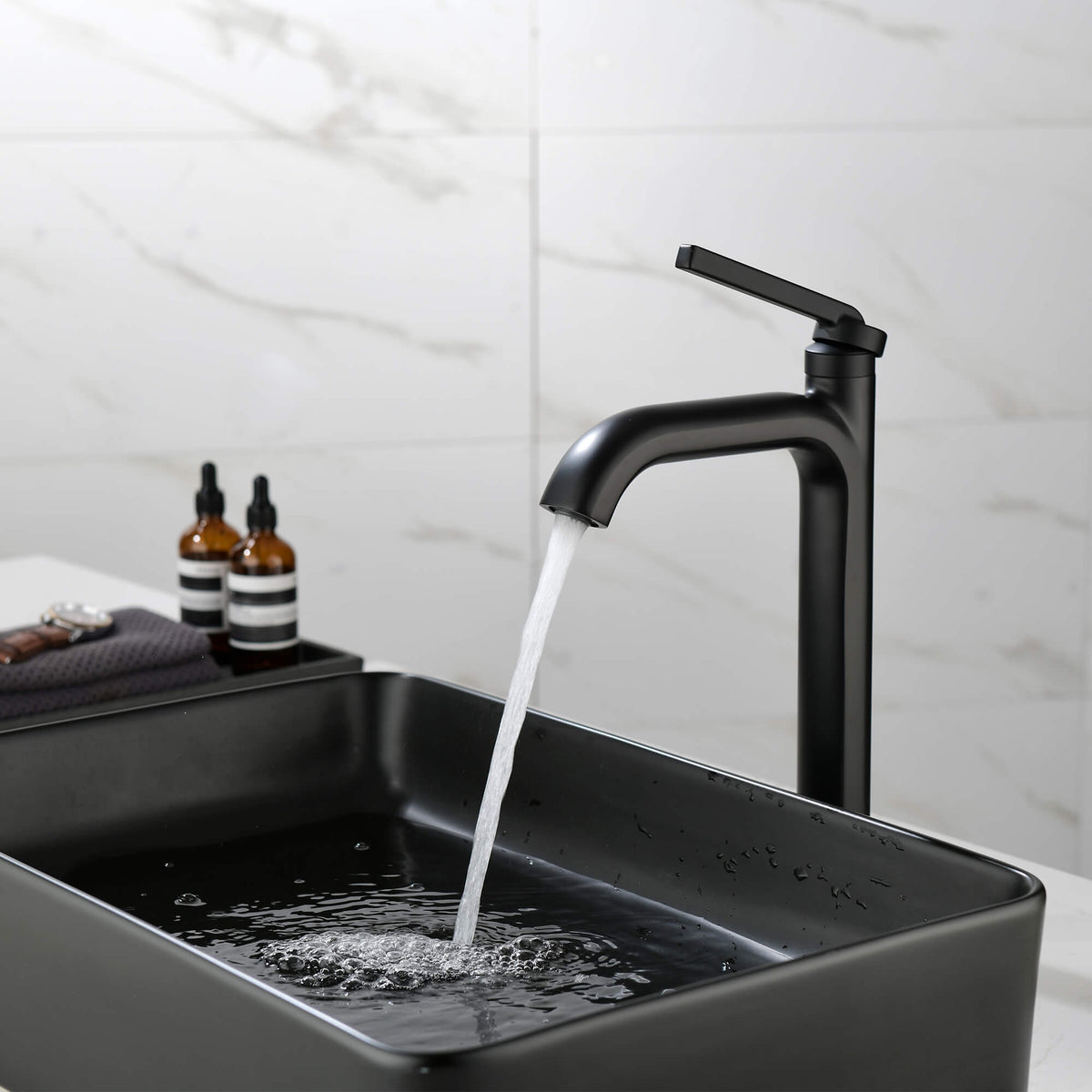 Tall Single-Handle Vessel Sink Faucet for Bathroom Vanity