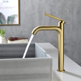 Single Handle Bathroom Vessel Sink Faucet Brass Modern 1 Hole Bathroom High Tall Faucet