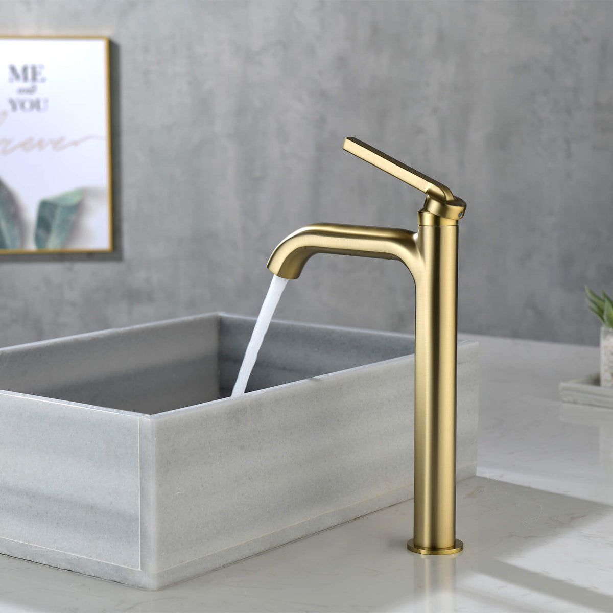 Tall Single-Handle Vessel Sink Faucet for Bathroom Vanity