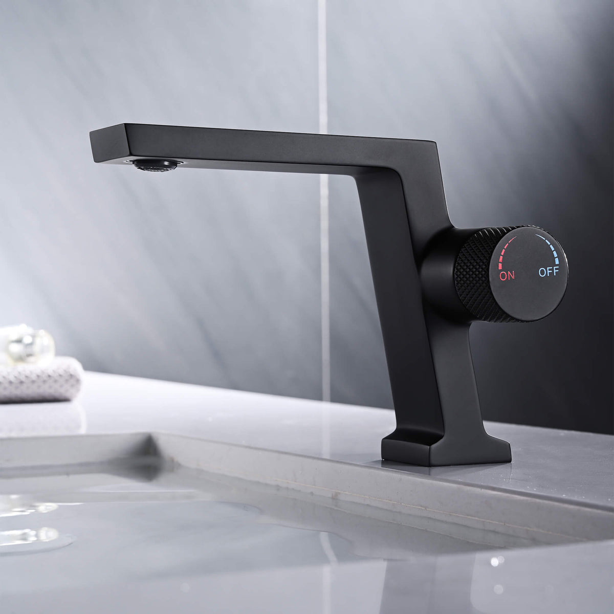 Premium Solid Brass Bathroom Sink Faucet with Hot and Cold Control