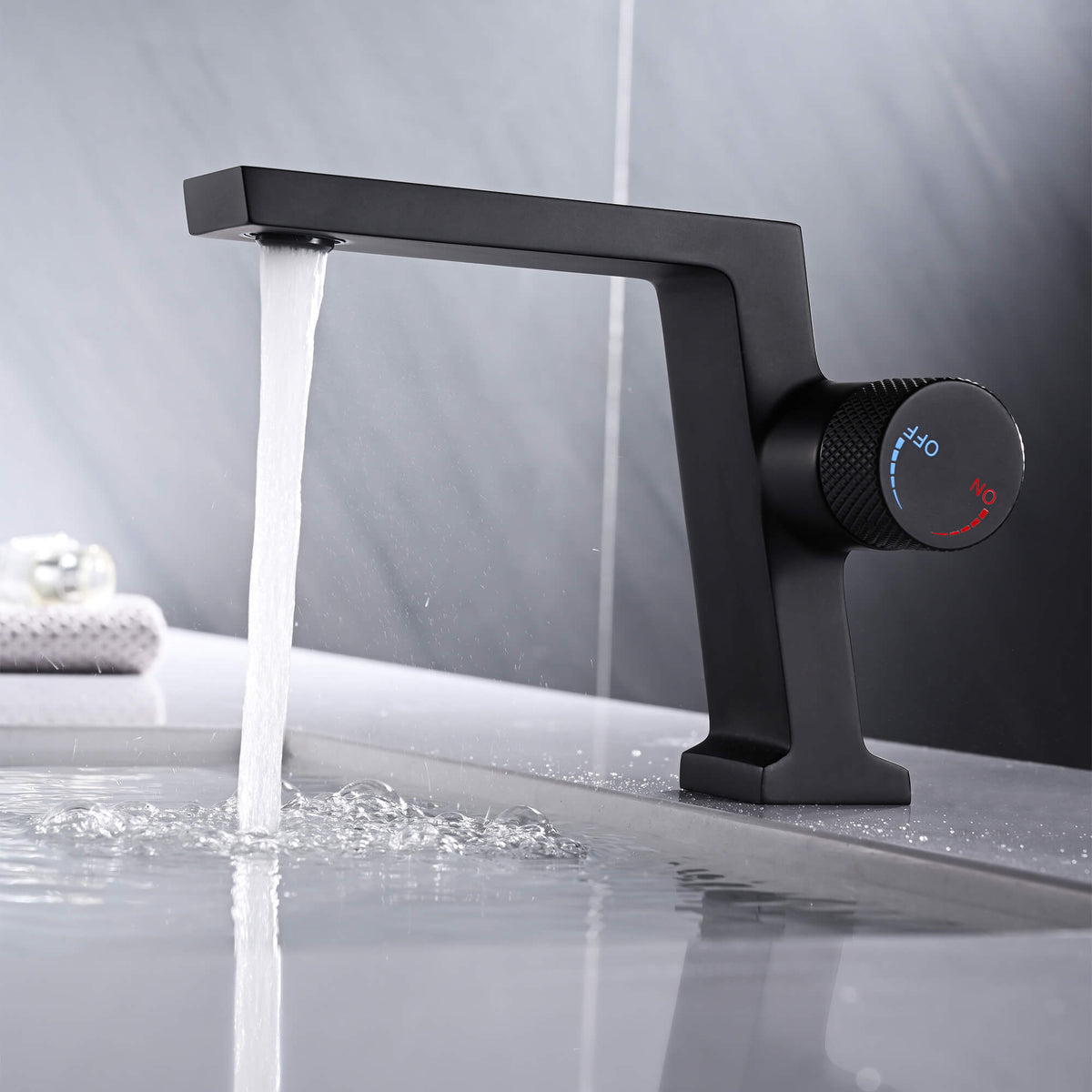 Premium Solid Brass Bathroom Sink Faucet with Hot and Cold Control