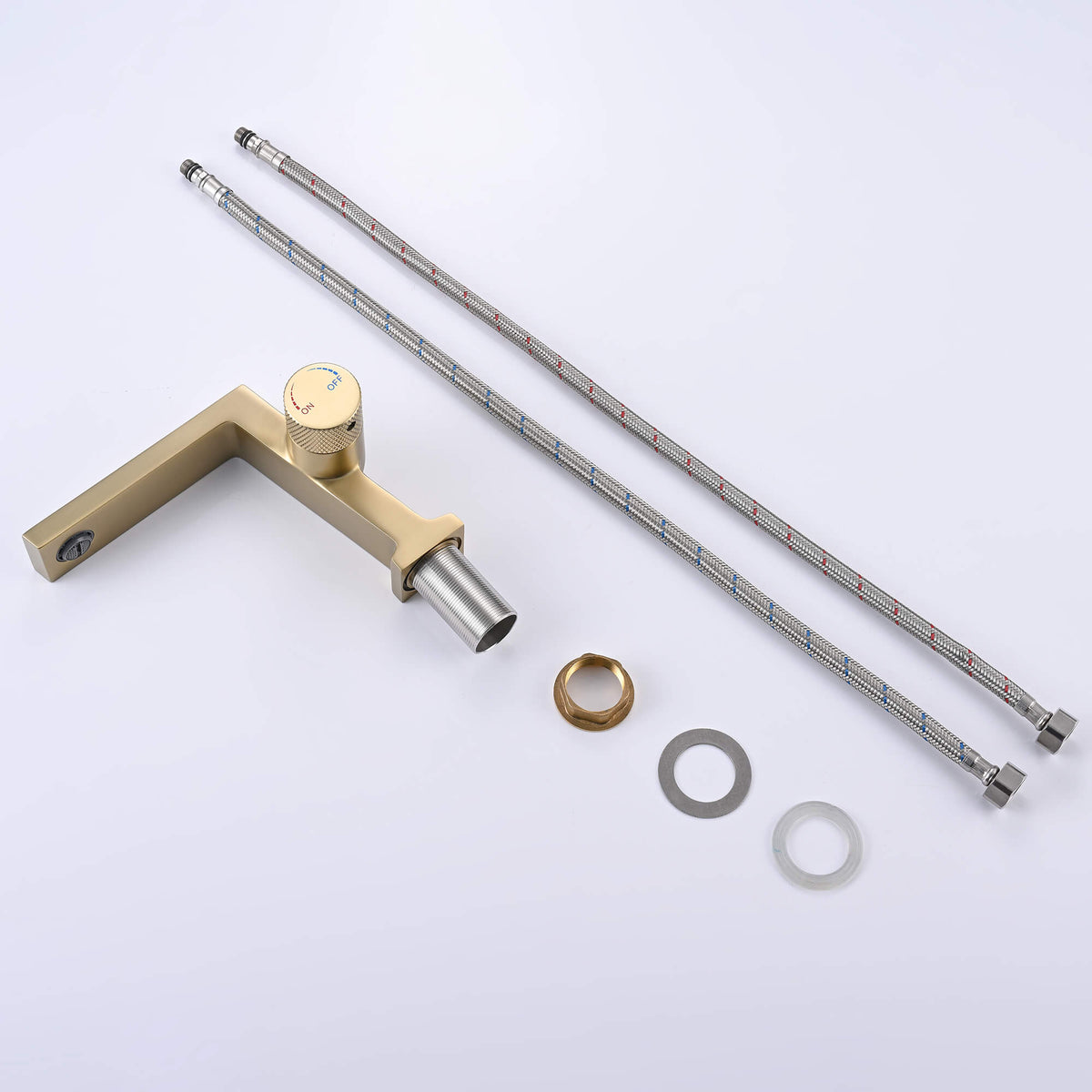 Premium Solid Brass Bathroom Sink Faucet with Hot and Cold Control