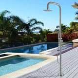 Outdoor Shower Column with Shower Head and Hand Shower 304 Stainless Steel