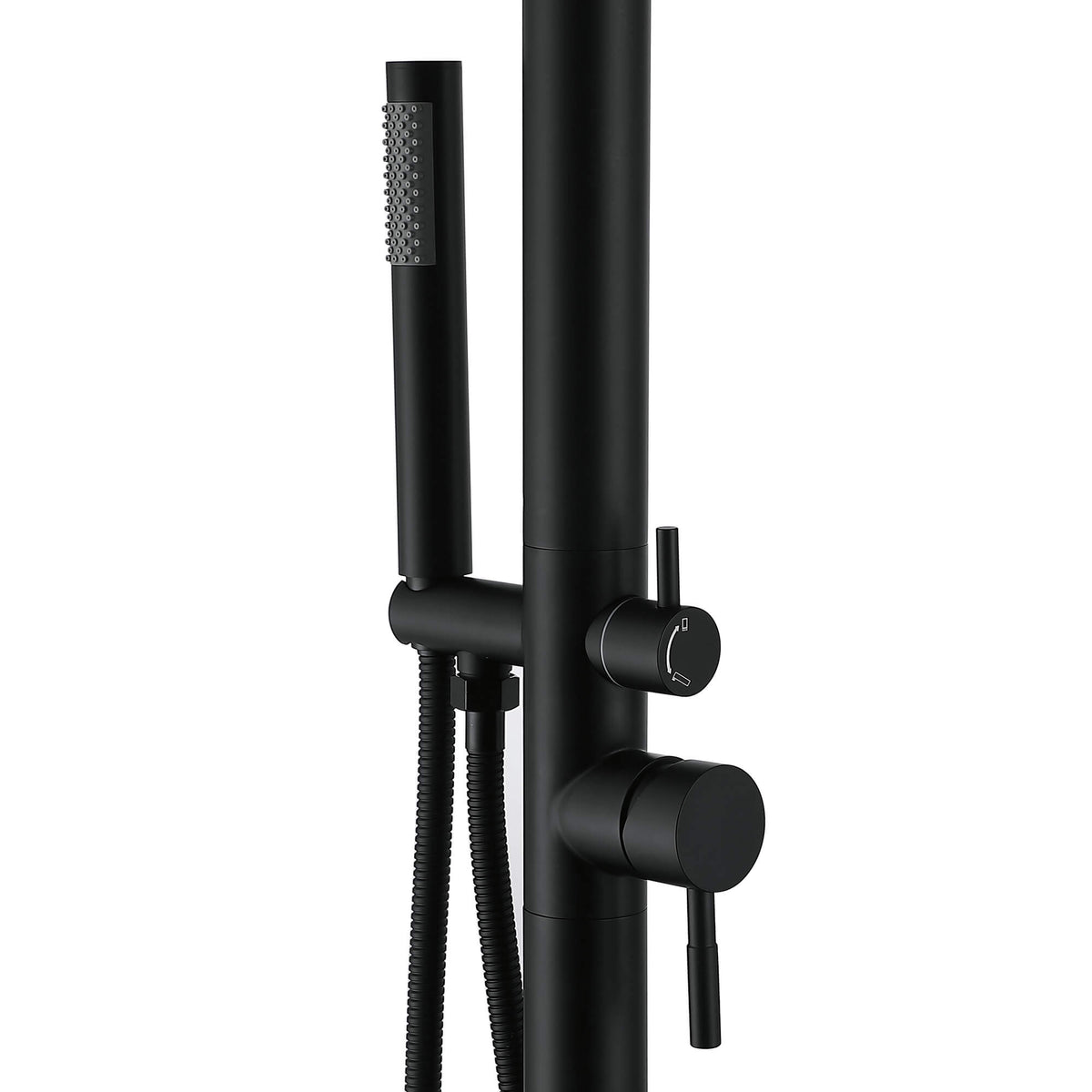 Stainless Steel Freestanding Outdoor Shower Column with Detachable Shower Head