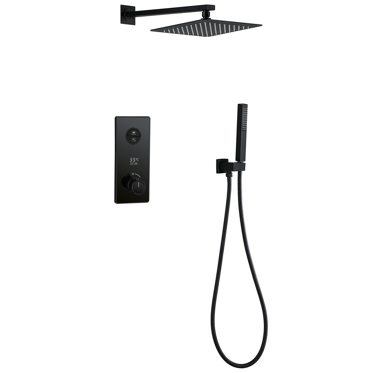 Thermostatic Shower with Digital Display Panel