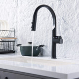 Digital Display Kitchen Faucet with 3-Function Pull Down Sprayer