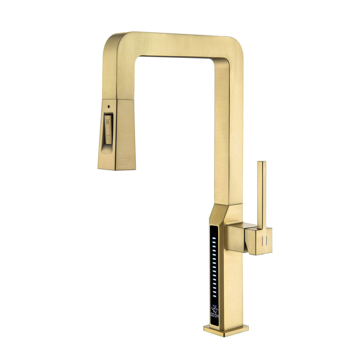 Temperature Display Kitchen Faucet with 2-Spray Pull-Down Head